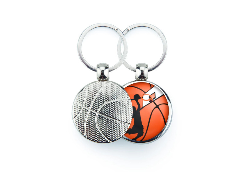 Porte-clés basket Ø 30 mm - 1 face