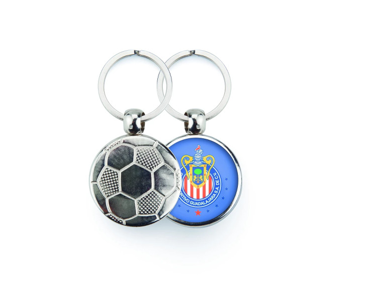 Porte-clés foot Ø 30 mm - 1 face